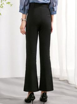 Casual High Waisted Flare Pants