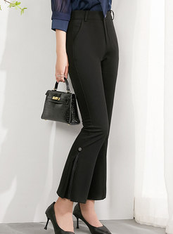 Casual High Waisted Flare Pants