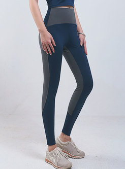 Color-blocked Breathable Tight Yoga Pants