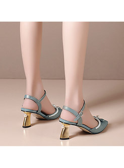 Pointed Toe Pearl High Heel Shoes