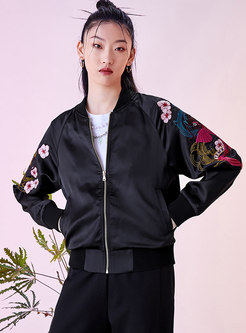 Black Embroidered Short Jacket