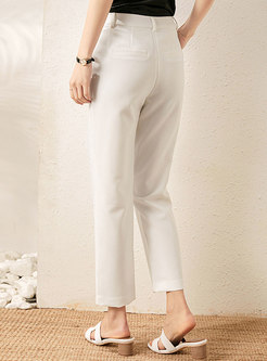 Casual High Waisted Loose Cigarette Pants