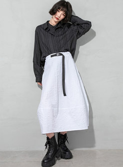 High Waisted Big Hem Plus Size Maxi Skirt