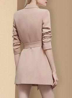Long Sleeve Asymmetric Mini Blazer Dress