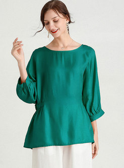 Plus Size Pullover Batwing Sleeve T-shirt