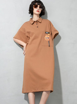 Plus Size Short Sleeve Shift T-shirt Dress