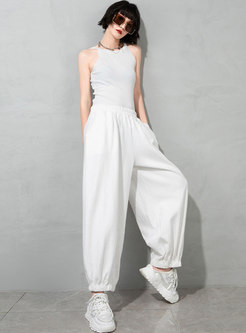 High Waisted Plus Size Straight Pants