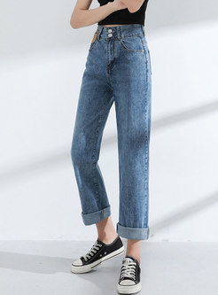 Plus Size High Waisted Wide Leg Jeans