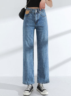 Plus Size High Waisted Wide Leg Jeans
