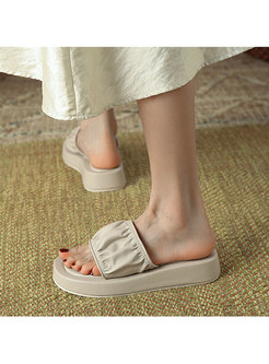 Casual Open Toe Platform Summer Slippers