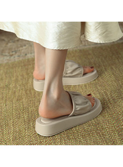 Casual Open Toe Platform Summer Slippers