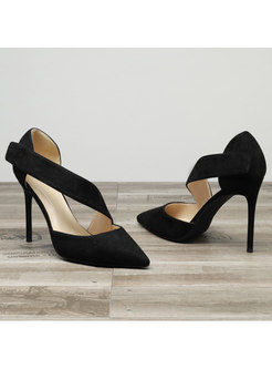 Pointed Toe Velcro Party Stiletto Heels