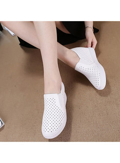 White Breathable Increased Internal Sneakers