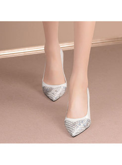 Pointed Toe Patent Leather High Heel Shoes