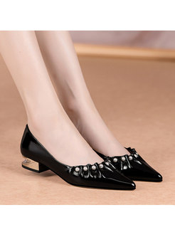 Pointed Toe Low Heel Low-fronted Daily Shoes