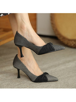 Pointed Toe Low-fronted Stiletto Heels