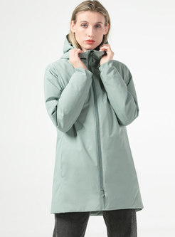 Hooded Long Sleeve Cotton-padded Jacket