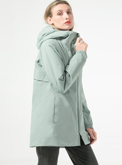 Hooded Long Sleeve Cotton-padded Jacket