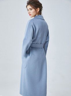 Double-breasted Long Wrap Winter Overcoat
