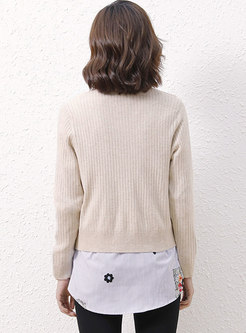 V-neck Long Sleeve Cardigan Sweater