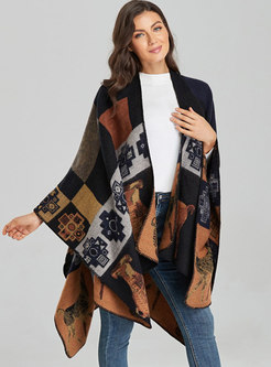 Animal Pattern Winter Faux Cashmere Scarf