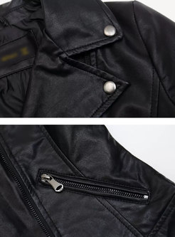 Fringed Short Leather Biker Jacket