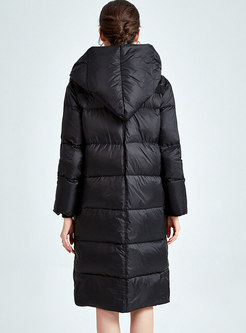 Hooded Double-breasted Loose Puffer Coat