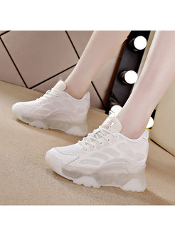Casual Lace Up Platform Increased Sneakers
