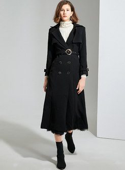 Double-breasted Belted Long Trench Coat