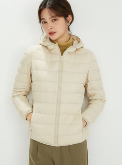 Hooded Lightweight Plus Size Puffer Jacket