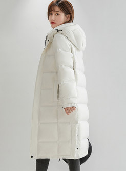 Brief Hooded Thicken Knee-length Puffer Coat