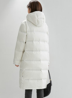 Brief Hooded Thicken Knee-length Puffer Coat