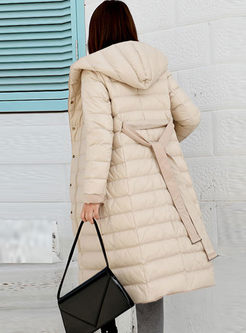 Hooded Thicken Long Wrap Puffer Coat