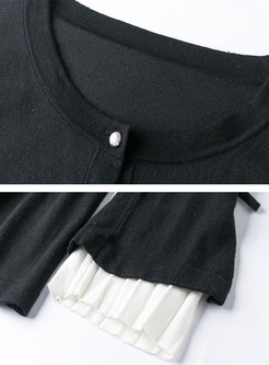 Flare Sleeve Single-breasted Cardigan Sweater