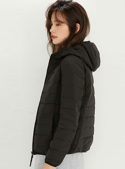 Hooded Lightweight Plus Size Down Coat