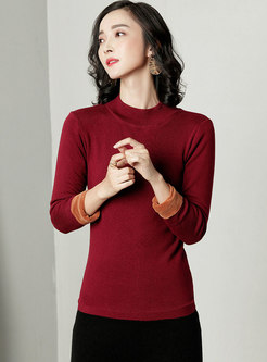 Long Sleeve Pullover Thicken Slim Sweater