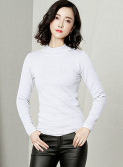 Long Sleeve Pullover Thicken Slim Sweater