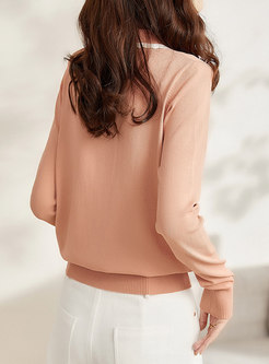 Long Sleeve Pullover Beaded Embellished Sweater
