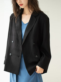 Brief Double-breasted Straight Loose Blazer