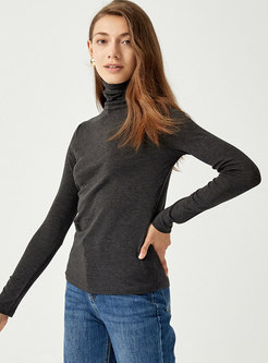 Turtleneck Pullover Long Sleeve Slim Sweater