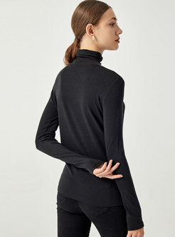 Turtleneck Pullover Long Sleeve Slim Sweater