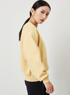 Crew Neck Long Sleeve Pullover Sweater