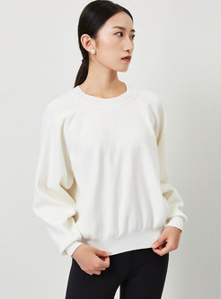 Crew Neck Long Sleeve Pullover Sweater