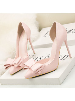 Cute Bowknot Low-fronted Pumps