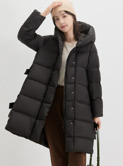 Hooded Loose Mid-length Puffer Coat