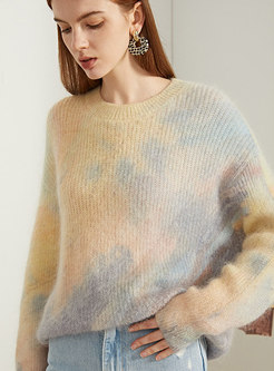 Tie-dye Colorful Loose Sweater
