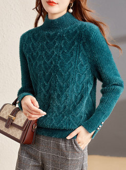 Turtleneck Elegant Slim Sweater