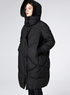 Removable Hooded Straight Down Coat