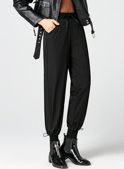 Brief High Waisted Black Straight Down Pants