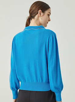 Long Sleeve Single-breasted Cashmere Cardigan